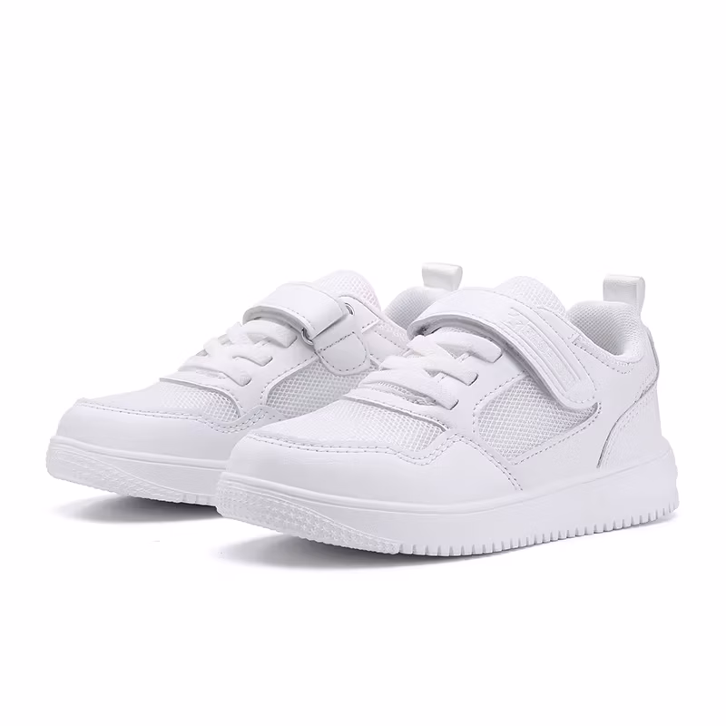 Boys Girls Child's Students School Black White Sneakers Breathable Kid's Walking Running Tennis Sports Trainers 4 Seasons