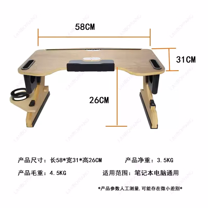 Aluminum Alloy Folding Lap Desk Adjustable Ergonomic Laptop Bed Table Home Office Standing Computer Desk