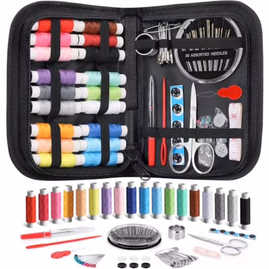 Sewing Kit for Adults College Dorm Essentials, Portable Sewing Supplies Accessories Contains Thread, Needles, Scissors, Gifts f