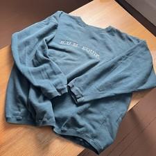 Vtg 90s Bum Equipment crew neck sweat shirt XL faded distressed green Smoker