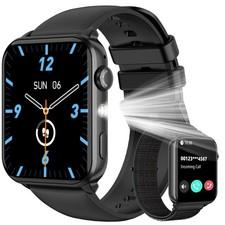 Blackview Smartwatch fr Herren Damen, Bluetooth-AnrufeLED-Leuchten 2 Armbnder