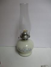 Vintage Lamp Light Blue 1980s-90s Granny Goose Oil Lamp Hurricane Glass * Unused