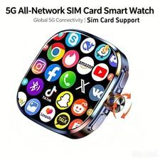 M99 Android Smart Watch 2.4 AMOLED 5G SIM Rotary Camera GPS WiFi NFC App Store