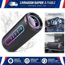 Enceinte Bluetooth 5.4 25W Portable TWS RGB tanche IPX7 24H