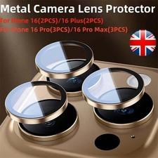 Camera Lens Protector for iPhone 17 14 15 16 Pro Max Metal Ring Glass Lens Cover