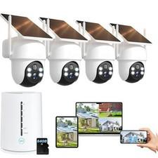 Solar Akku Kamera 4K berwachungskamera Aussen WLAN FarbNachtsicht 64GB