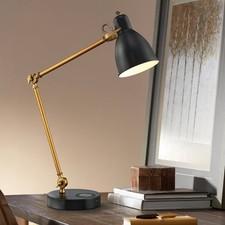 Lite Source Wellington 31" Wireless Charging and Usb Port Desk Lamp