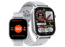 GPS Smart Watch Silver Grey 5ATM Waterproof 2.06 HD Call for Android and iOS