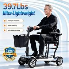 4 Wheel Folding Mobility Scooter Electric Power Wheelchairs Long Range 300LBS