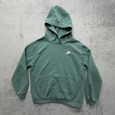 Nike Hoodie Youth XL Green Club Fleece Pullover Sweatshirt Swoosh Logo