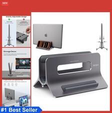 Vertical Laptop Stand Gravity Auto Lock Aluminum Desktop Adjustable Space