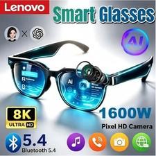Lenovo AI Smart Glasses 8K Camera Touch Control Photo & Video Recording Voice As
