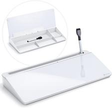 Varhomax Glass Desk Whiteboard with Storage, Desktop Organizer To-Do List Memo N