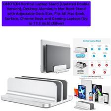 Vertical Laptop Stand [Updated Double Version], Desktop Aluminum Mac Book Sta...