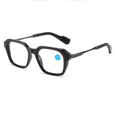 Men Square Anti Blue Light Reading Glasses Women Transparent Lens Glasses Frame