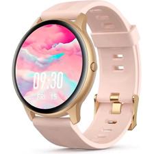 AGPTEK Montre Connecte Femme Smartwatch tanche 5ATM Sport Cardio Sommeil Or