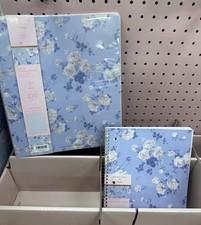 LoveShackFancy Blue Floral School/Office/College Binder/Notebook Set