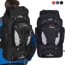 80L Extra Large Hiking Camping Backpack Waterproof Travel Luggage Rucksack Bag
