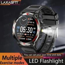 Military Smart Watch for Men AnswerMake Calls Rugged Heart Rate Fitness Tracker