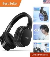 60-Hour Playtime Wireless Headphones with Active Noise Cancellation - Black