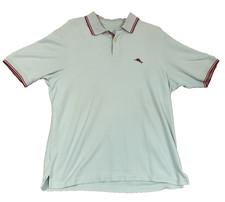 Tommy Bahama Mens Light Blue Polo Cranberry Trim Suprima Cotton Size Medium
