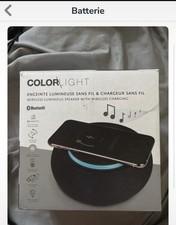 COLOR LIGHT Enceinte Bluetooth sans fil lumineuse chargeur sans fil Noir 30 W