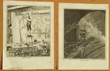 Two wood engravings after George Cruikshank; The Storm/Jack Sheppard 1800’s