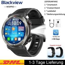Smartwatch Herren Militr mit Telefonfunktion Blutdruckmesung fr android IOS