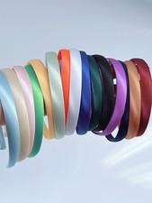 Women Girls Multi-colour Gym Satin Comfy School Basic Hair Head band Headband