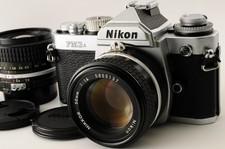 Appareil photo reflex argentique Nikon FM3A argent 35 mm objectif FD 50 mm...