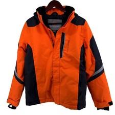 Obermeyer Teen XL Snowboard/Ski Coat Orange/Black/Gray Powder Skirt