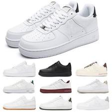 Mens Leather Sneakers Womens Casual Trainers Walking Running Sports Gym Shoes