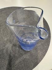 Small Light Blue Swirl Pitcher 4.5in. Tall Beautiful Color Vintage