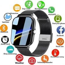 LAXASFIT Montre Connecte Homme Femme Appels Bluetooth cran Tactile Fitness