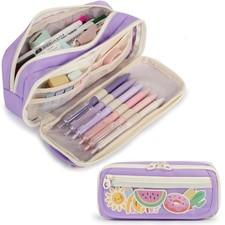 Large Capacity Pencil Case Compartments School Bags Zipper Big Storage Pen