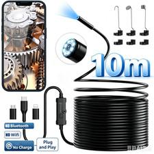 10M Endoscope Borescope Snake Inspection Camera IP68 Waterproof PlugPlay 8 LEDs