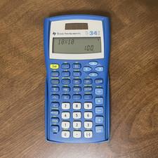 Texas Instruments TI 34ll Explorer Plus Scientific Solar Calculator Blue /Tested