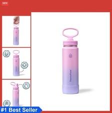 Insulated Water Bottle 24 oz Straw Lid Leakproof Stainless Steel Double Wall