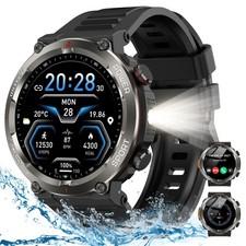 Militr Smartwatch Herren mit Bluetooth-Anrufe 5ATM Wasserdicht 960mAhFitnessuhr