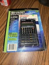 Sharp EL-506D 10 Digit Scientific Calculator w/Case Hi Speed Open Box Vtg