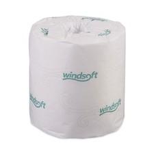 Windsoft 2240 Single Roll Two Ply Premium Bath Tissue, 500 Sheets Per Roll (C...
