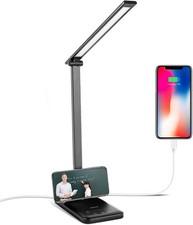 Semlos Led Desk Lamp Eye-Caring Dimmable Table Light 5 Modes Usb Charging Black