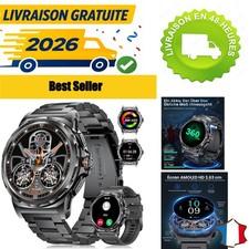 LIGE Montre Connecte Homme AMOLED 1,43 Appels Bluetooth IP68 120 Sports