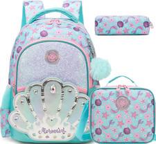 Backpack for Girls Backpacks with Lunch Box Pencil Case for Elementary Student K