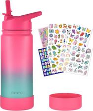 Girls Water Bottle for School, 16oz Stainless Steel Insulated Metal Water Bottle