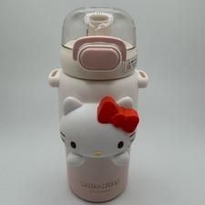 Pink Insulated Water Bottle with Strap 16oz Reusable Drink Cup for Kids
