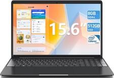 2026 SGIN 15,6 Zoll FHD Laptop Windows 11 Intel i3 8GB RAM 512GB SSD 7000mAh