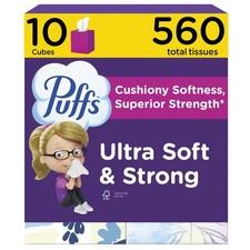 Puffs Facial Tissue Ultra Soft Non-Lotion, 10 56 Count (Pack of 10), White