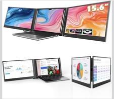 Qqh 15.6" Laptop Screen Extender, Ultra-Slim Triple Portable Monitor.