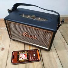 Potente Cassa Bluetooth Pelle Stile Retr Vintage Subwoofer Amplificato TV AUX